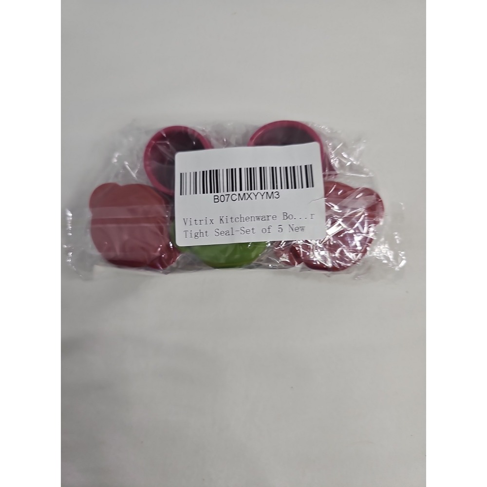 Silcone‎ Bottle Lids For A Tight Seal - Flip Up Top - Set of 5 -  New In Package